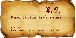 Manojlovics Iréneusz névjegykártya